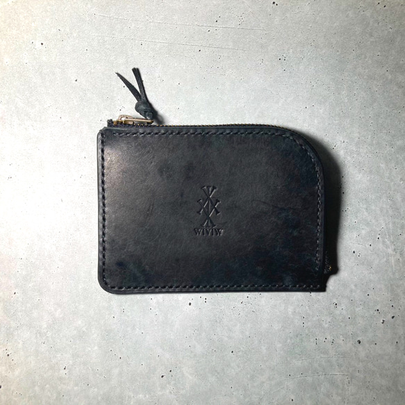 ミニマル本革な財布【あなたのための手縫い】 wiviwファスナーミニウォレット 3枚目の画像