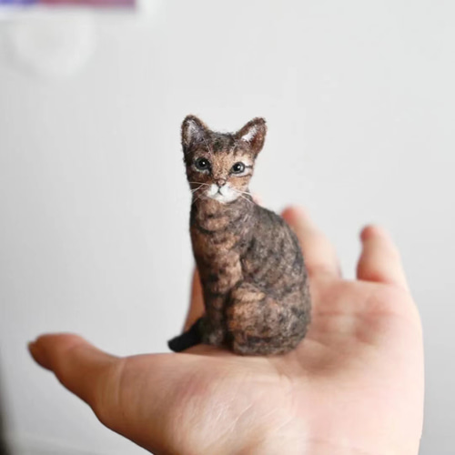 オーダーメイドペット】羊毛フェルト、うちの子 猫ぬいぐるみ オーダーメイドペット】羊毛フェルト、うちの子 猫ぬいぐるみ