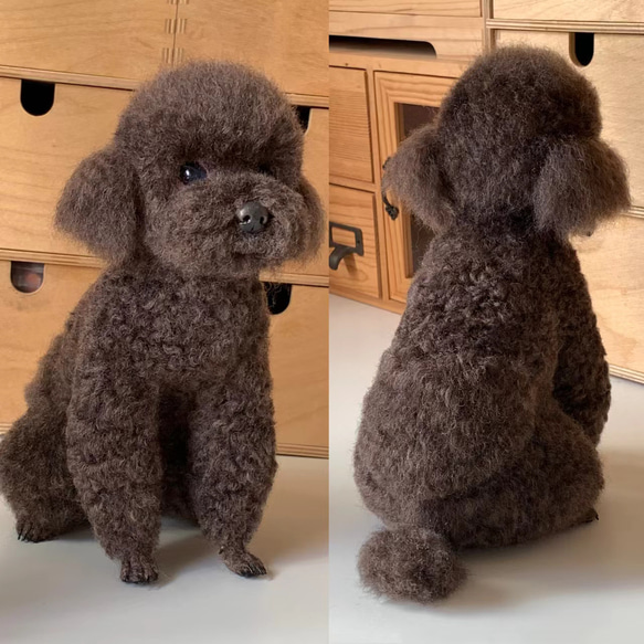 【オーダーメイドペット】羊毛フェルト、うちの子　犬ぬいぐるみ、フェルト犬、羊毛犬、肖像画、犬猫人形 プレゼントやギフトに 100% 模様
