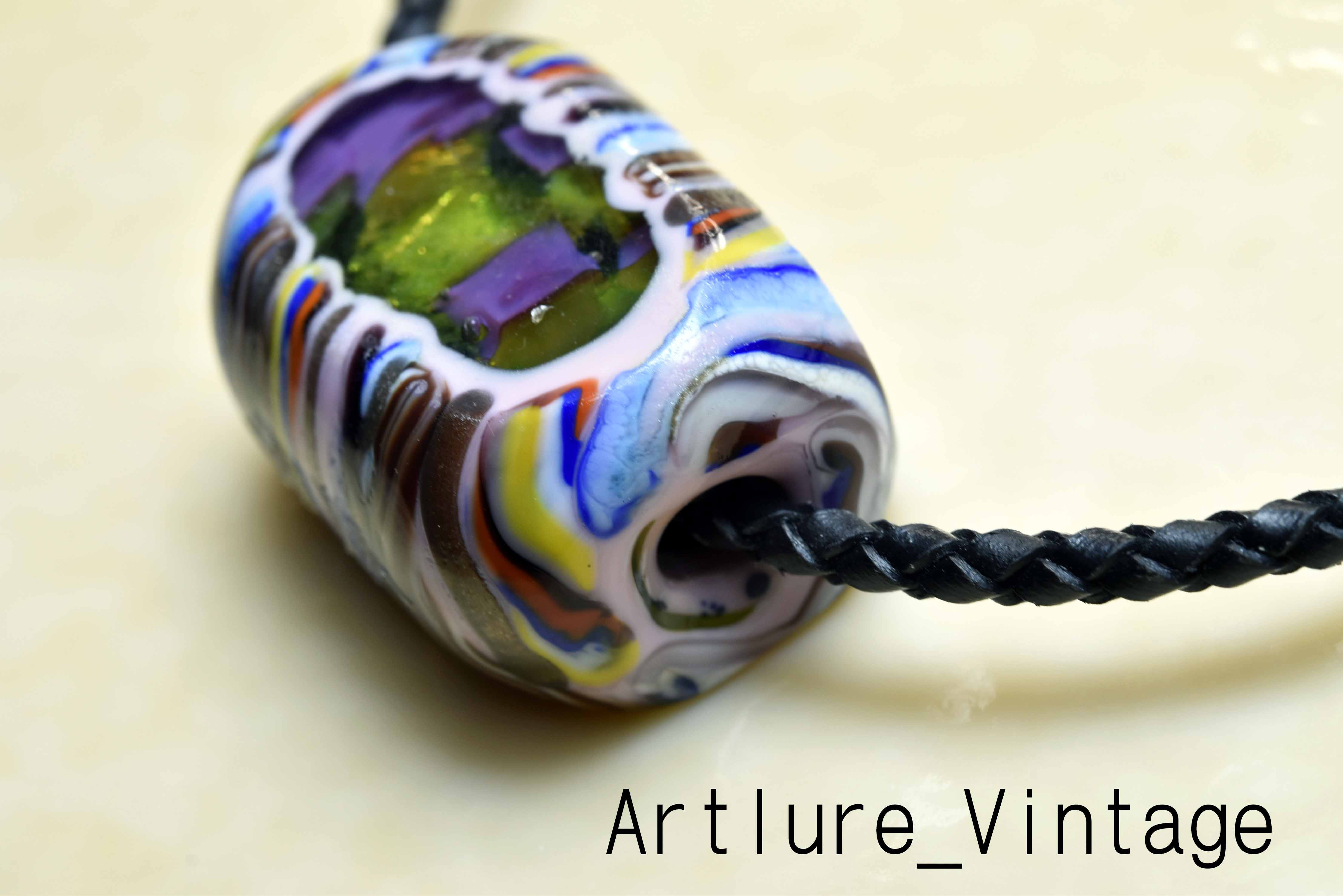 トンボ玉　ガラスのジュエリー　ペンダントトップ（10412-478）作家物一点物