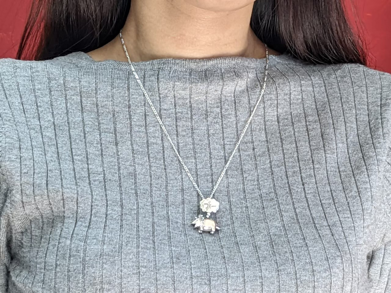 書家の書いた絵で作ったシルバーアクセサリー(とりけらとぷす) ペンダントヘッド