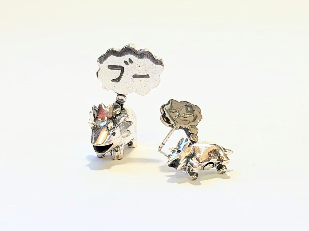 書家の書いた絵で作ったシルバーアクセサリー(とりけらとぷす) ペンダントヘッド