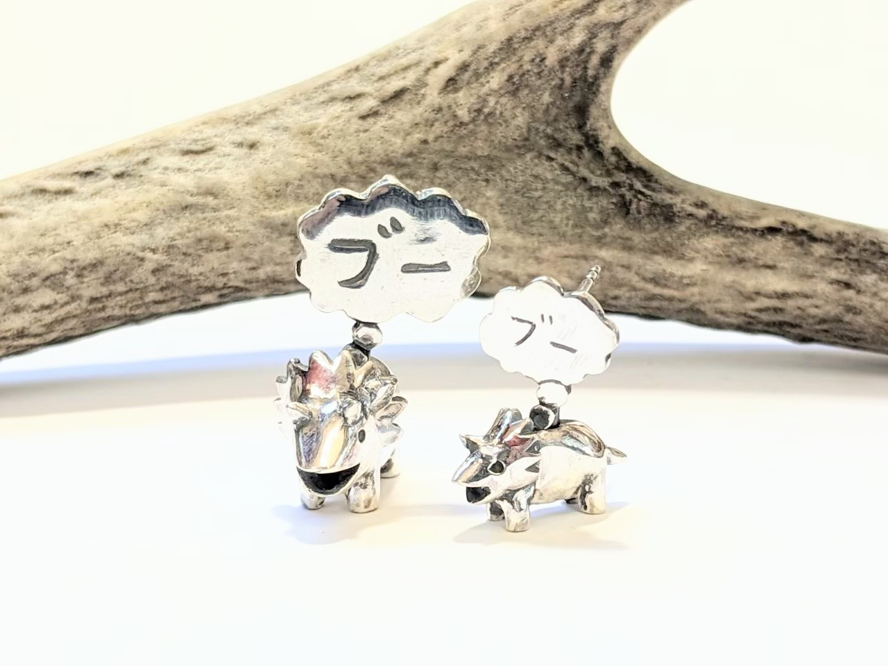 書家の書いた絵で作ったシルバーアクセサリー(とりけらとぷす) ペンダントヘッド