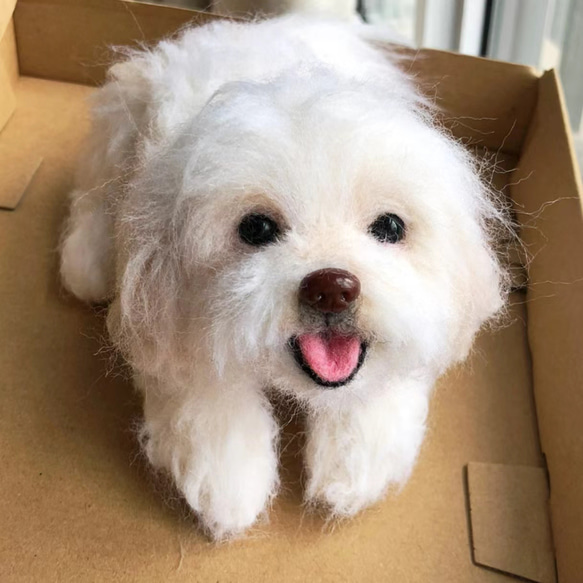 【オーダーメイドペット】羊毛フェルト、うちの子　犬ぬいぐるみ、フェルト犬、羊毛犬、肖像画、犬猫人形 プレゼントやギフトに 100% 模様