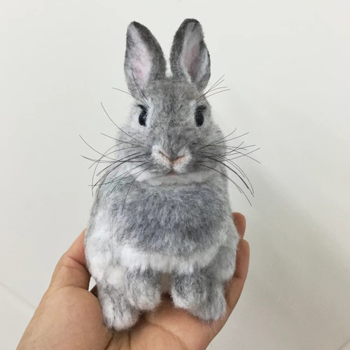 作家　アーティスト　手作り　うさぎ　ラビット　ぬいぐるみ　羊毛フェルト　ラトル 作家 アーティスト 手作り うさぎ ラビット ぬいぐるみ 羊毛