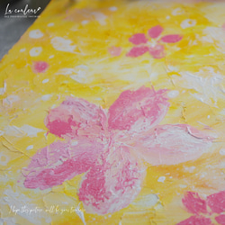 新作2023 【原画】抽象画 桜の花　約333×242×20mm（F4） 11枚目の画像