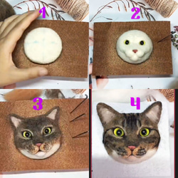 【オーダーメイドペット】羊毛フェルト、うちの子　猫ぬいぐるみ、フェルト猫、羊毛猫、肖像画、犬猫人形 プレゼントやギフトに 12枚目の画像