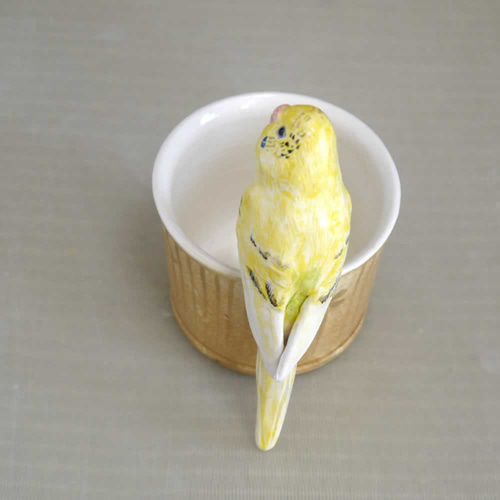 新品、未使用 手作り小鳥陶器トレイ 小物入れ 置物 オブジェ 菓子器 bi-111234_05.jpg
