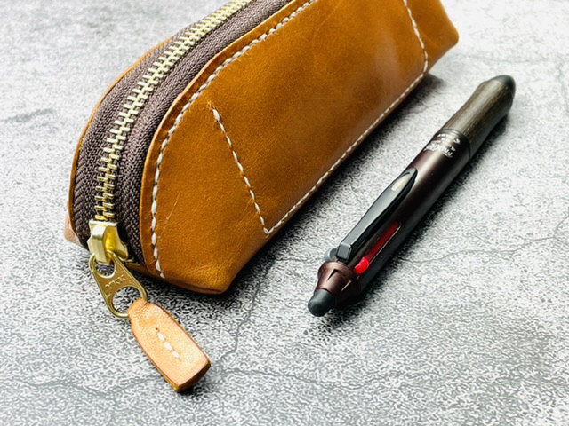 本革 ゴールド金具セール 2way キタムラ ほづやんさま専用 ペンケース付き