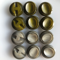 アンティーク ボタン 6個　ビンテージ 昭和 レトロ 個性的 ハンドメイド素材 日本製 ポップ アクセ 5枚目の画像