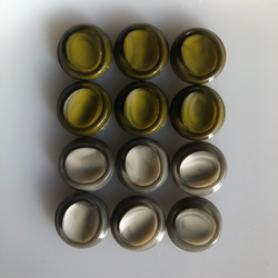 アンティーク ボタン 6個　ビンテージ 昭和 レトロ 個性的 ハンドメイド素材 日本製 ポップ アクセ 4枚目の画像
