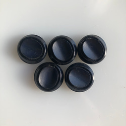 アンティーク ボタン 5個　ビンテージ 昭和 レトロ 個性的 ハンドメイド素材 日本製 ポップ アクセネイビー　青 4枚目の画像