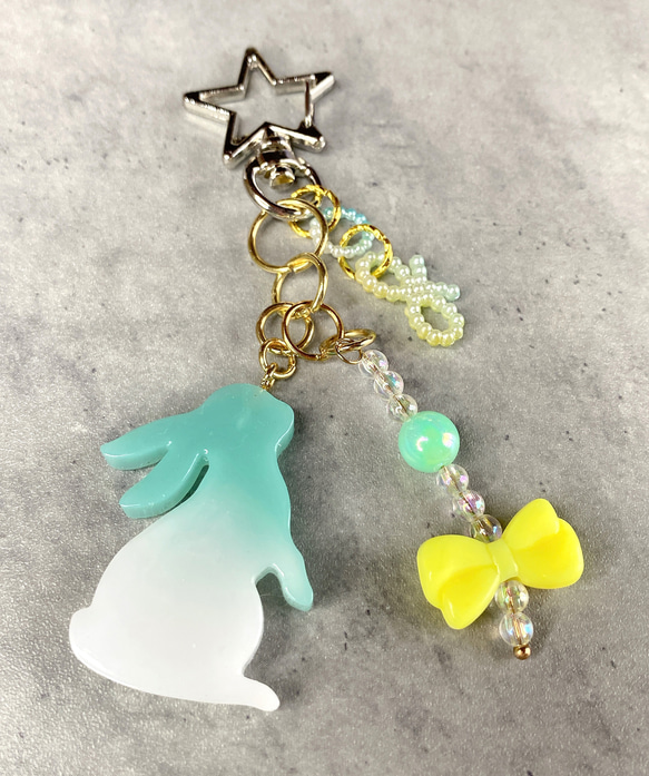 ウサギキーホルダー レジン チャーム 5 その他アクセサリー mia_rapin_ 