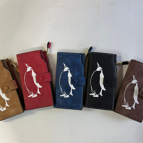 ペンギン財布、手帳型財布、収納力抜群のお財布！ 長財布