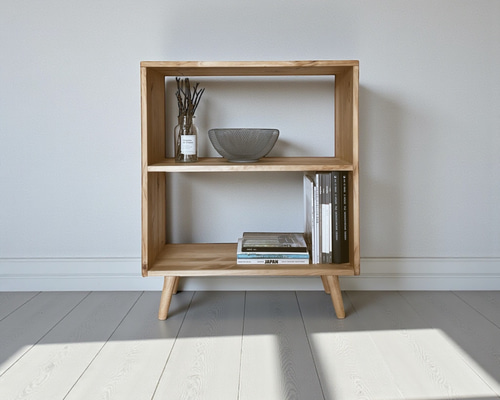 na284.オープンシェルフ ナチュラル 韓国 北欧 脚付き 家具 オーダー