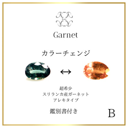 スリランカ　カラーチェンジ ガーネット　ルース　アレキタイプ　0.141ct  B 1枚目の画像