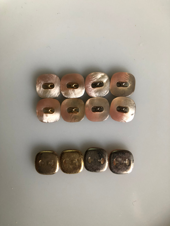 アンティーク ボタン 6個　ビンテージ 昭和 レトロ 個性的 ハンドメイド素材 日本製 ポップ アクセ  ピンク系 7枚目の画像