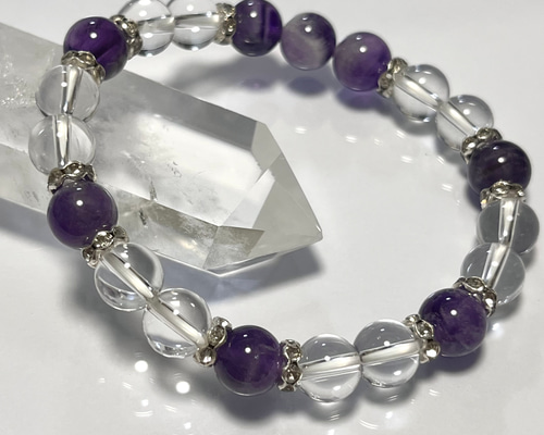 再販【前向きな気持ちに寄り添う】 ケープアメジスト × 水晶 パワー