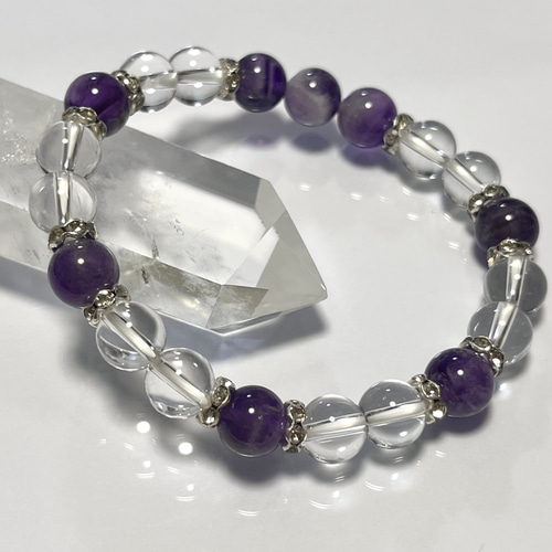 再販【2月の誕生石·愛の守護石】ケープアメジスト × 水晶 パワー  