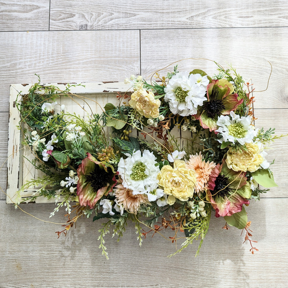 レトロフレーム春花 natural wall arrangement 縦横2way 3枚目の画像