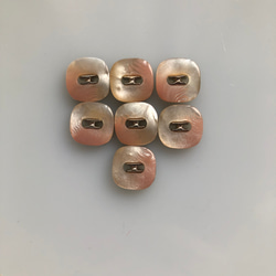 アンティーク ボタン 7個　ビンテージ 昭和 レトロ 個性的 ハンドメイド素材 日本製 ポップ アクセ ピンク 4枚目の画像