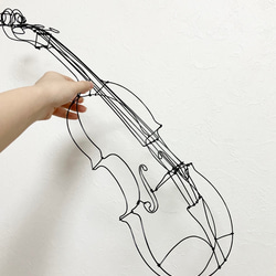 ワイヤーアートバイオリン 3枚目の画像