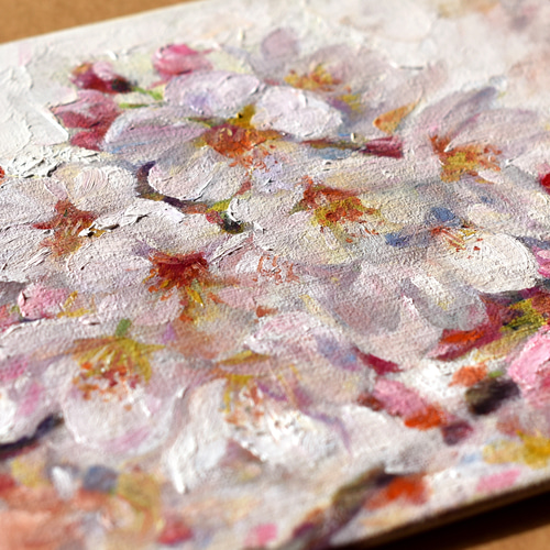 色めく季節-2】 油絵原画 一点物 額縁付 豪華プレゼント付き