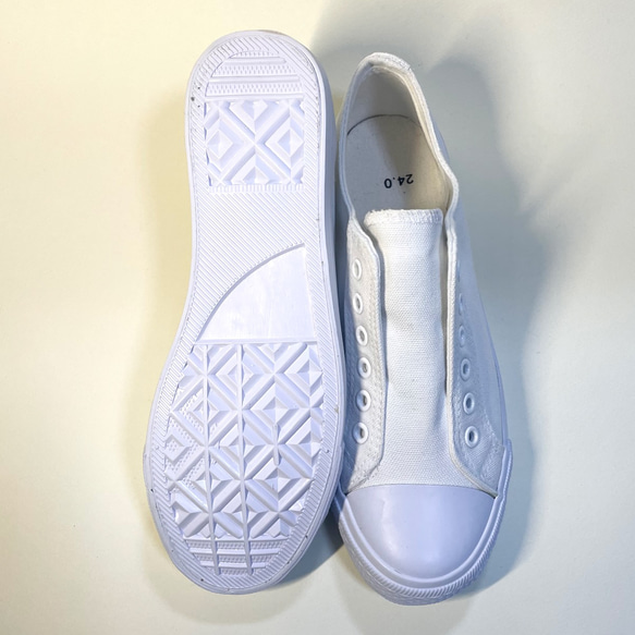 「Creema限定/特價商品/4,980日圓→3,980日圓」2色簡易懶人鞋（W白）22.5/23.0 第8張的照片
