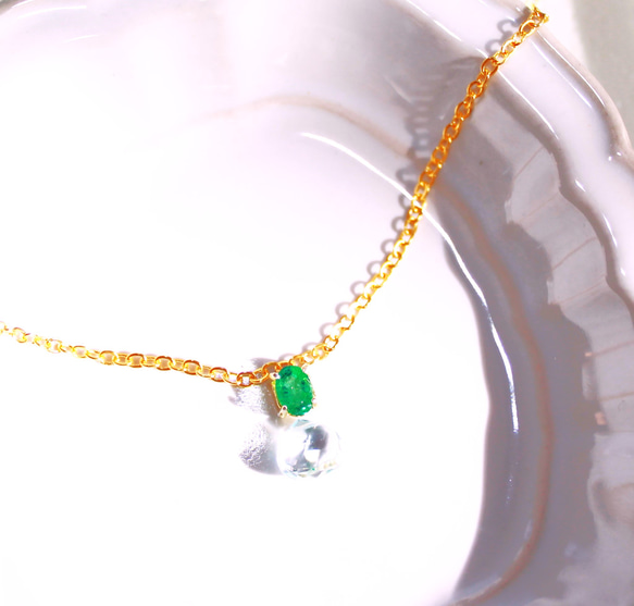 - spring - Emerald & Aquamarine Earrings/Pierce/Ear-cuff 8枚目の画像