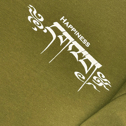 軍綠色中性不丹設計師大廓形寬鬆 Oversize 短袖異國圖騰圖案T恤TEE ♡ 適合情侶 ♡ 第5張的照片