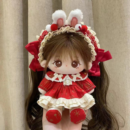 20cm完売レア限定着せ替えうさぎぬいぐるみ服セット♪ 限定1】20センチ ぬいぐるみ服 うさ耳付き上下衣装セット
