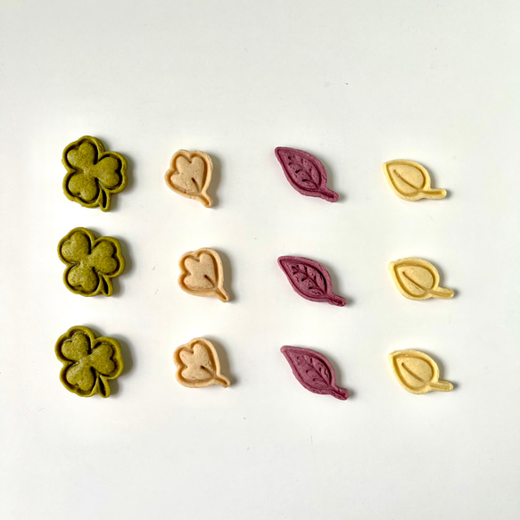 葉っぱ　春の植物　小さいクッキー4点セット【クッキー型】 3枚目の画像