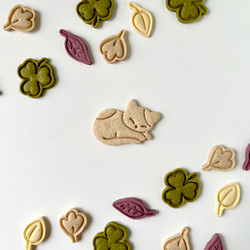 葉っぱ　春の植物　小さいクッキー4点セット【クッキー型】 5枚目の画像
