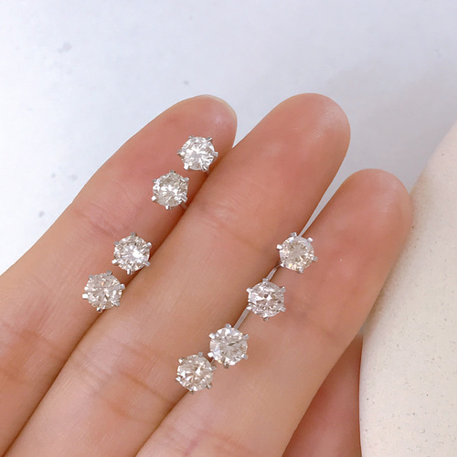 天然ダイヤモンドピアス0.28ct　k18