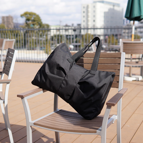 ナイロンのリボンボストンバッグ【ブラック】 ボストンバッグ Team