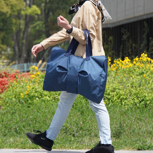 ナイロンのリボンボストンバッグ【ネイビー】 ボストンバッグ