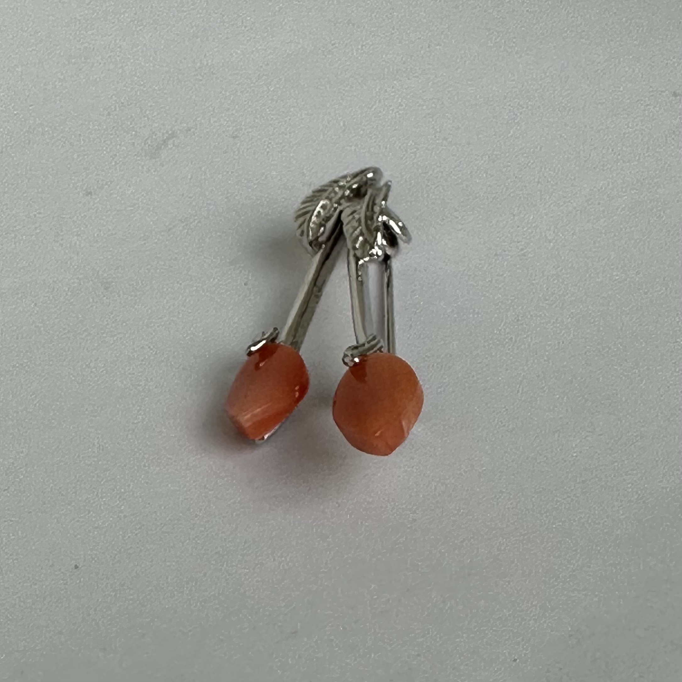 ボタニカルデザイン　珊瑚ブローチ　R50129Y3