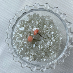 珊瑚彫刻♡キュートなハートのカタチ・ピアス 5枚目の画像