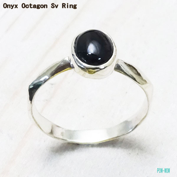 オニキス シルバー リング オクタゴン【受注製作】octagon シルバー 925  atpring123nextonx