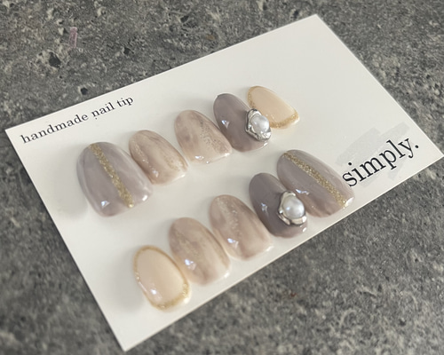 【未使用】ネイルチップ　ニュアンスネイル No.34 ニュアンスネイル ネイルチップ ネイルチップ（つけ爪