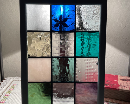 ステンドグラス パネル 大正ロマン 格子戸 その他インテリア雑貨