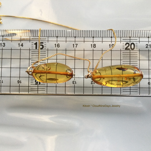 太古の記憶蜂蜜色アンバー バルト海大粒の天然透明琥珀 20mm