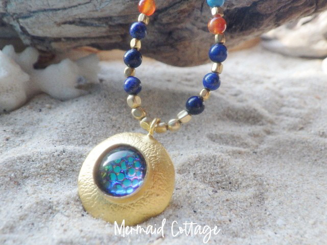 Blue Sea Goddess　ラピスラズリのエーゲ海の女王ネックレス