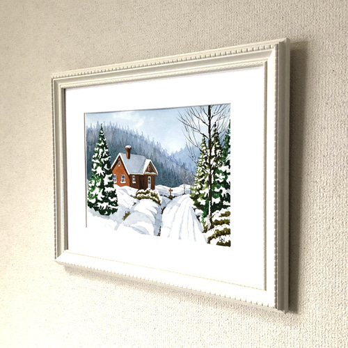 透明水彩画 原画 「春爛漫01」額縁付 F4サイズ 風景画 - メルカリ