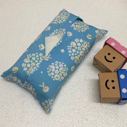 エコティッシュカバー☆マスクストッカー☆アニマル♪サークルフラワー☆3カラー 4枚目の画像