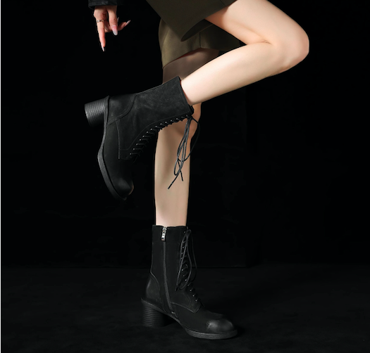 本革 オックスフォードシューズ ブーツ ショートブーツ 革靴 皮靴 ヒール 金木犀 超早割祭2023 秋冬新作2023