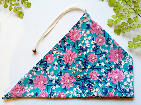 リネンのお箸ケースブルーハンドメイド