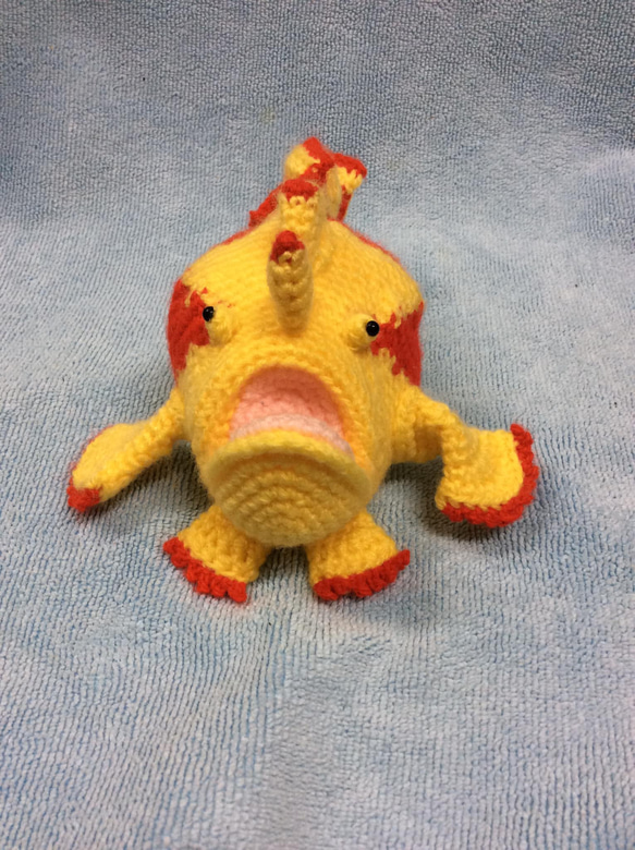 【DL編み図】かぎ針編み海洋生物カエルアンコウかわいい編みぐるみ 3枚目の画像