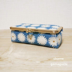 《日本國內郵費免費》Pouch Box Type Pouch (Flourer Blue) 第1張的照片