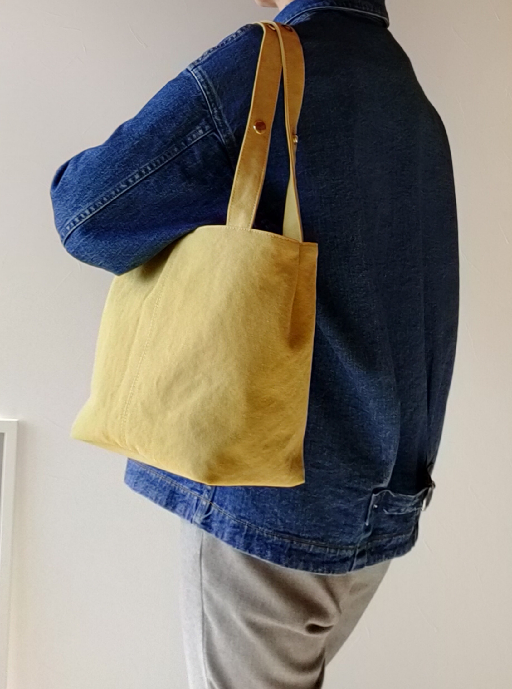 ドット○タックトートバッグ　usukiiro